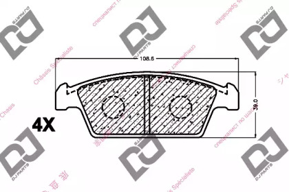 Комплект тормозных колодок DJ PARTS BP1292